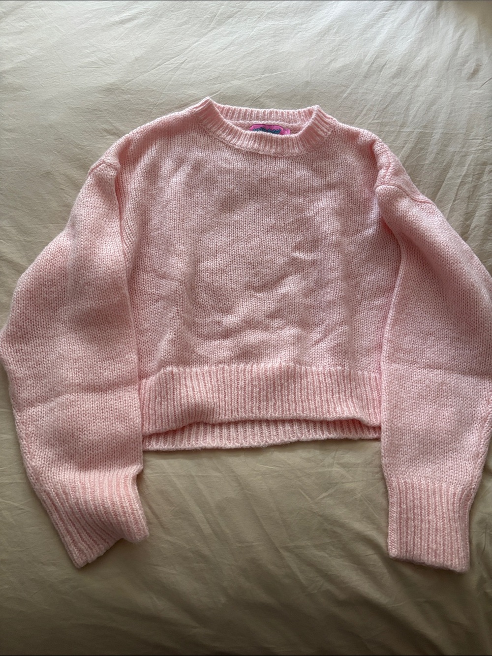 Edikted Light Pink Crewneck Sweater